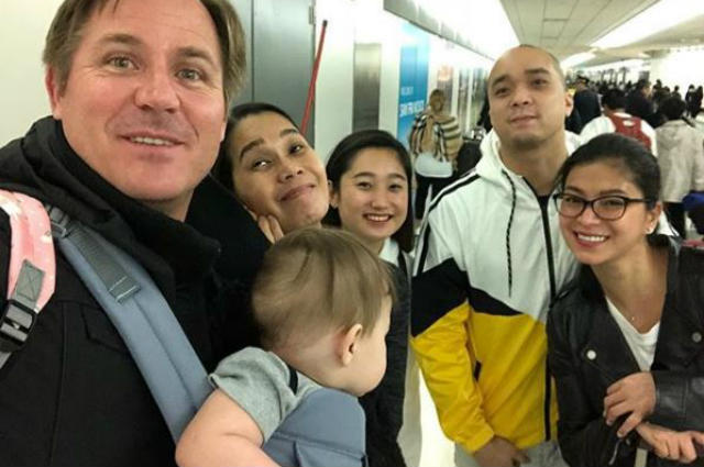 Look Pokwang And Family Bump Into Angel Locsin And Neil Arce At The Airport Showbiz Chika